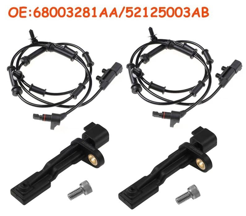 Set of 4 ABS Wheel Speed Sensor 68003281AA for 2007-2017 Jeep Wrangler 3.8L 3.6L