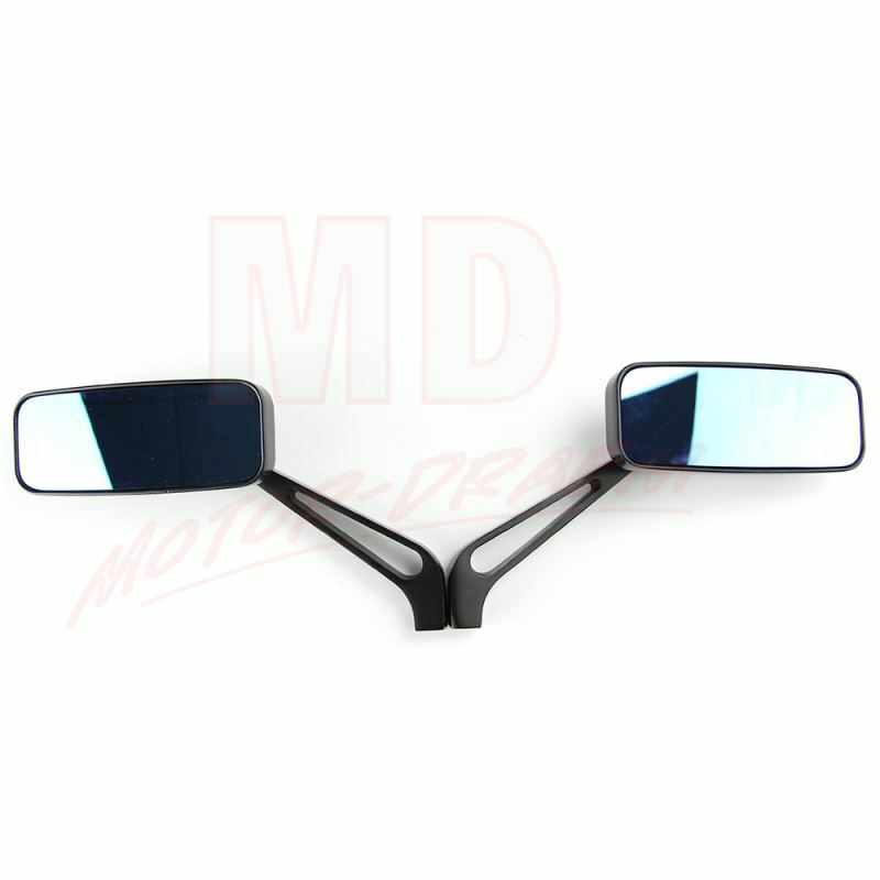 Rectangle Motorcycle Rear View Side Mirrors for Harley Honda Yamaha 8mm 10mm