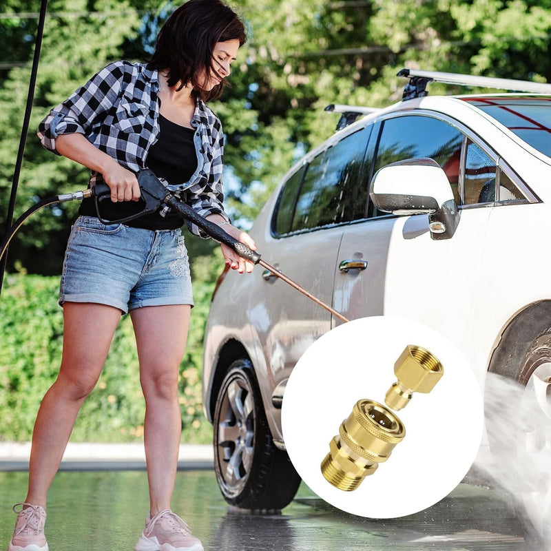 4x Pressure Washer Adapters Quick Disconnect Kit M22 Swivel to 3/8 Inch