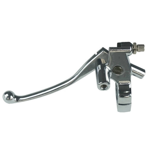 DURAFORCE 1" Chrome Motorcycle Left Clutch Lever Perch Mirror Base Mount 25mm
