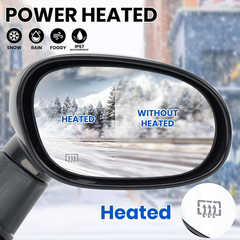 Passenger Side Mirror w/ Heated Hand for Dodge Challenger 5LD66DX8AD 2015-2019