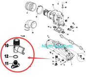 DURAFORCE 22-862210A01 Drain Plug Elbow Fitting for Mercruiser 2 Pieces