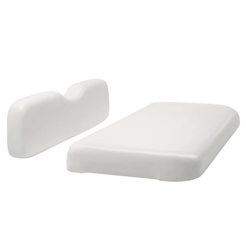 White Front Seat Bottom Cushion Backrest for EZGO RXV 2008-Up Golf Cart