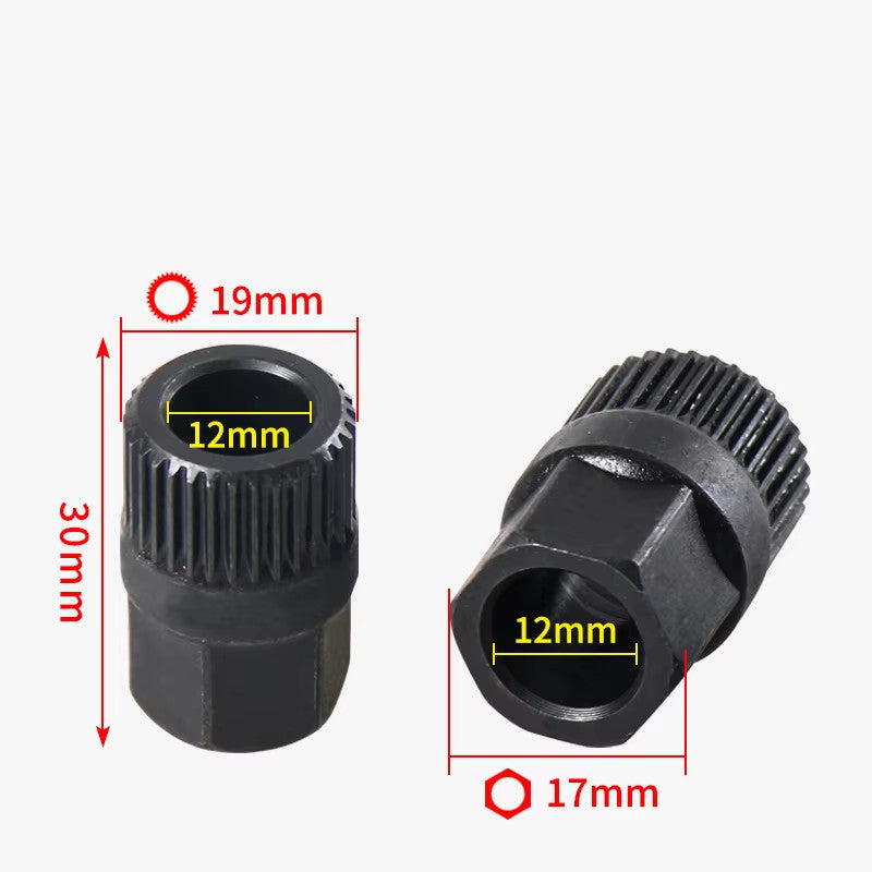 33 Spline Hexagon Alternator Clutch Free Wheel Pulley Removal Installation Tool