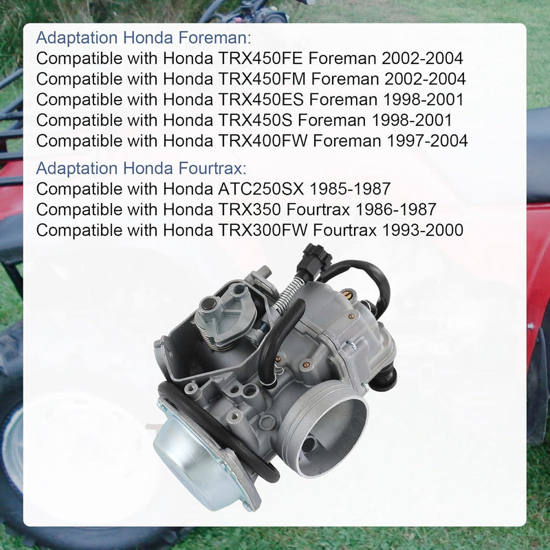 Carburetor Kit for Honda Rancher 350 TRX 350 FM TM TE FE 2000-2006