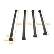 DURAFORCE Roof Rack Cross Bars for Tesla Cybertruck 2024-Up Luggage Cargo Carrier 4 Pack