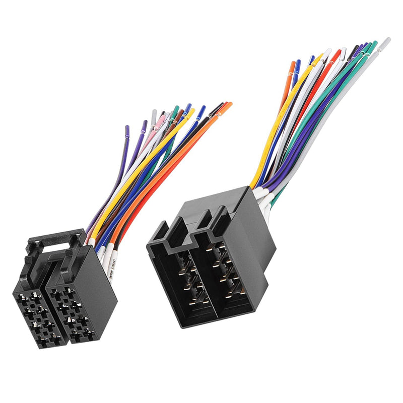 16 Pin ISO Radio Wire Harness Adapter for Peterbilt Freightliner Volvo Mack