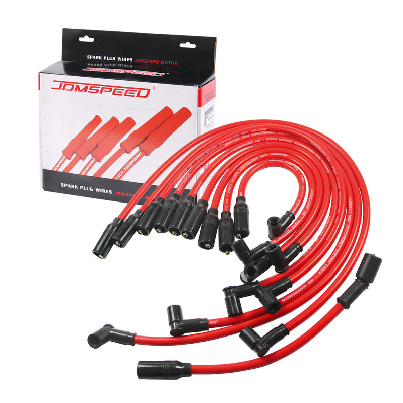 Red 10.2mm Spark Plug Wires Set for 1992-1996 Chevrolet Corvette LT1 5.7L