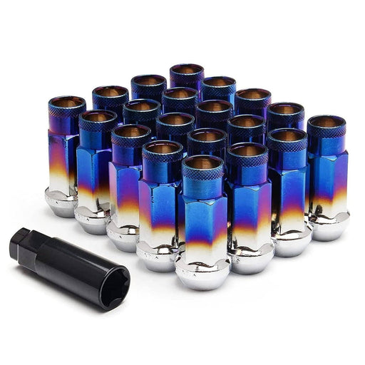 DURAFORCE 20Pcs Extended Forged Steel Wheel Tuner Lug Nuts Open End Light M12x1.25mm