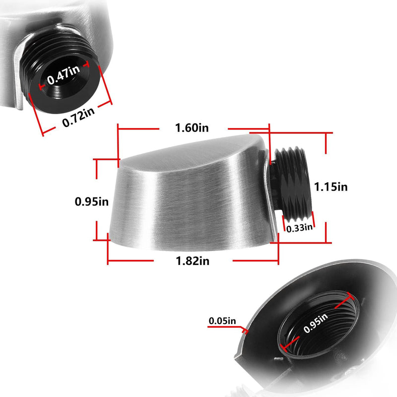 A725BN Round Drop Ell Handheld Shower Wall Connector for Moen Brushed Nickel