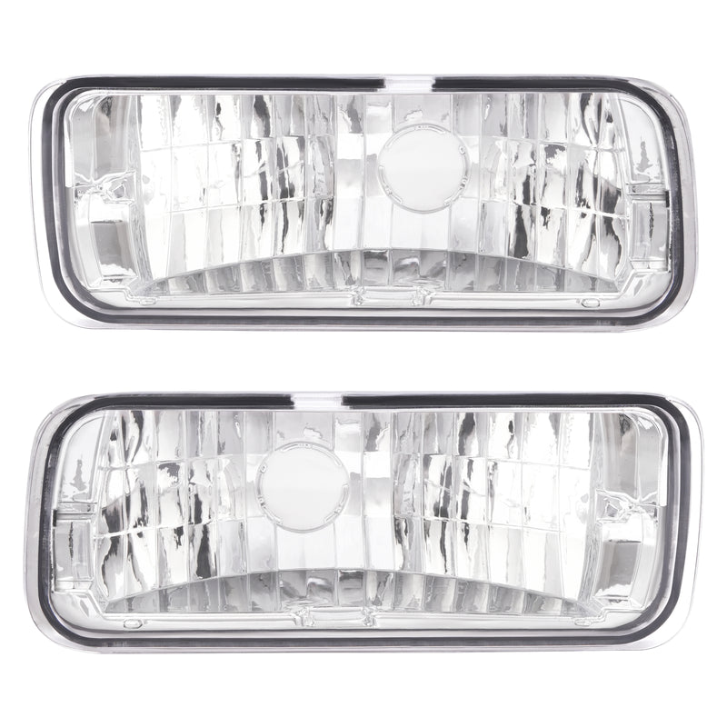 Clear Lens Front Bumper Turn Signal Light Assembly for Chevy Camaro 1985-1992 2X