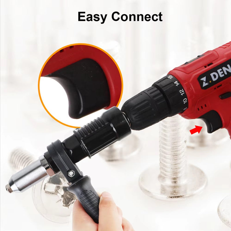 Electric Rivet Nut Gun Adapter Insert Cordless Power Drill Tool