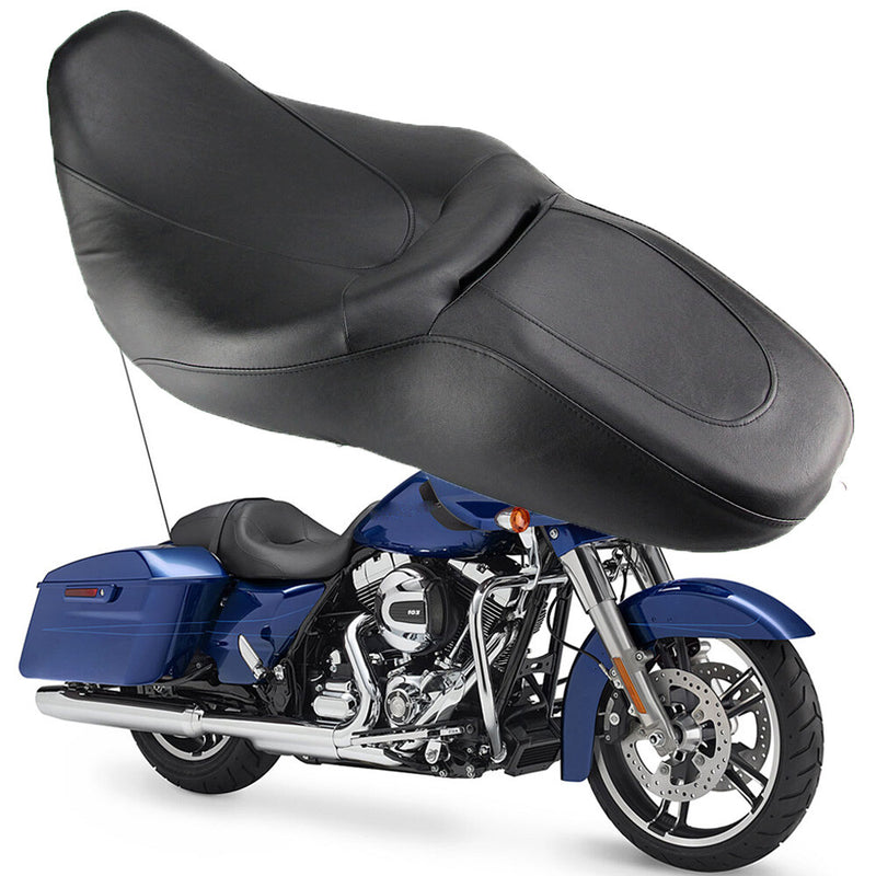 Driver Passenger Black Seat for Harley Touring Road King Street Glide 08+