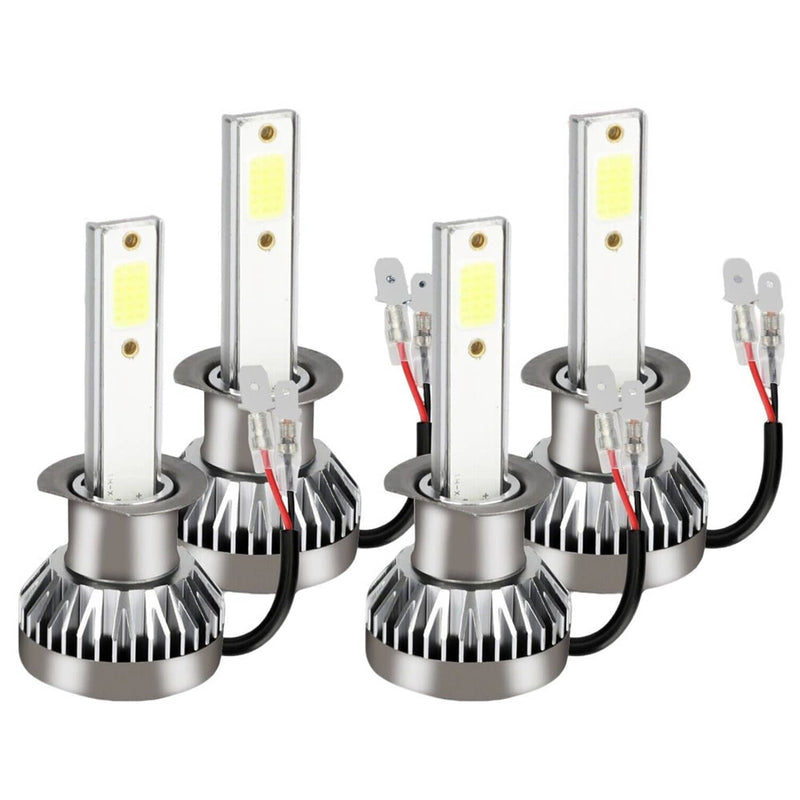 H1 LED Headlight Bulbs Conversion Kit High Low Beam 6000K 4Pcs Super White