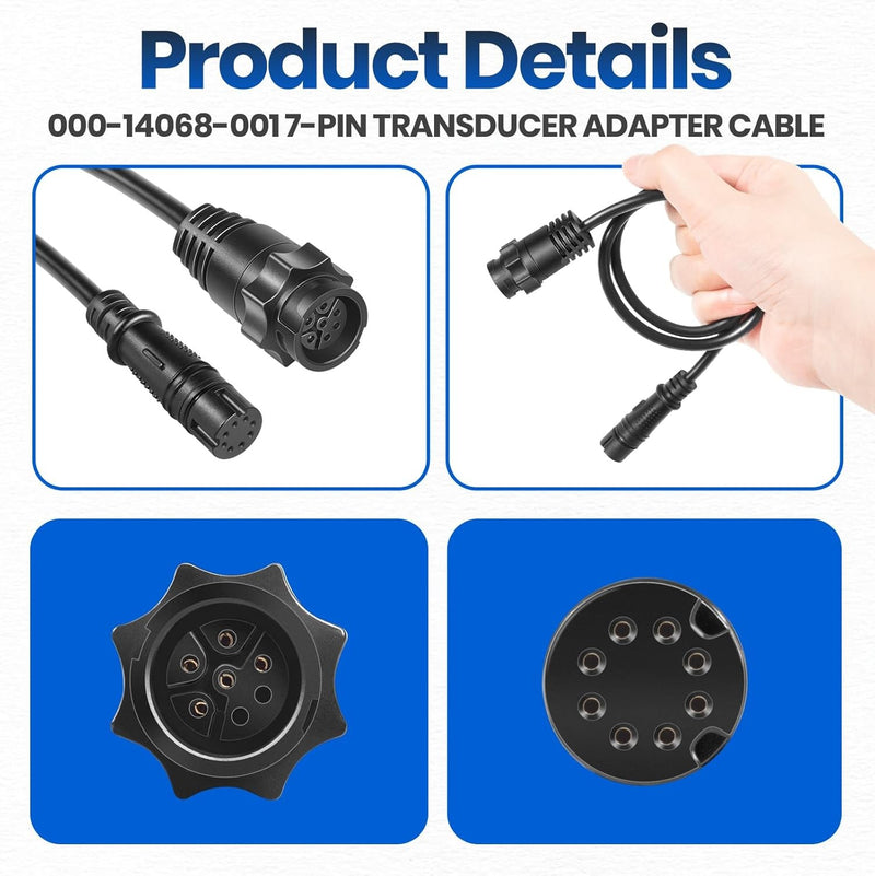 000-14068-001 7-Pin Transducer Adapter Cable for Lowrance Hook² Reveal Cruise