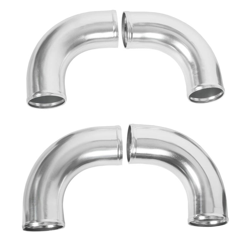 3" Universal Aluminum Turbo Intercooler Elbow Pipe Kit for Silicone Hose Clamp