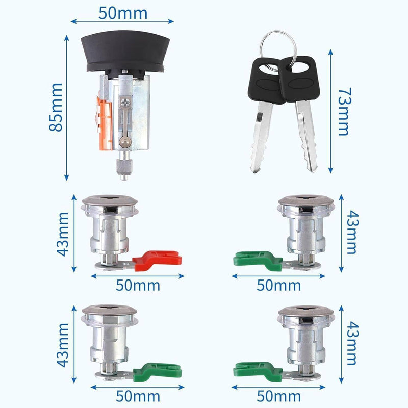 Ignition & Door Lock Cylinder Keyed Alike for Ford Econoline E150 E250 E350