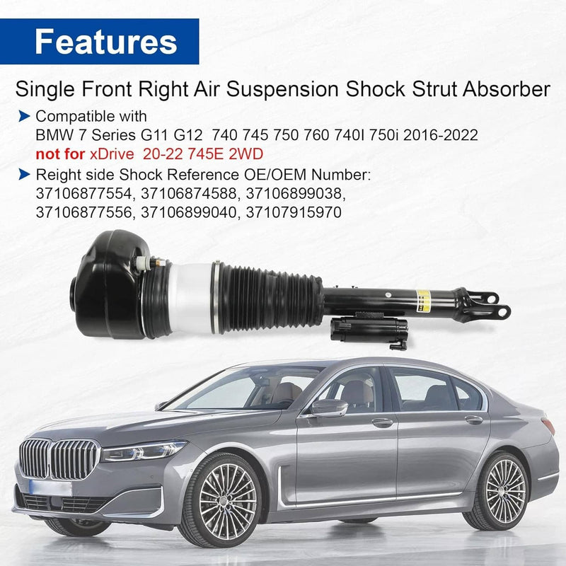 Front Right Air Suspension Shock Strut for BMW G11 G12 740i 750i 740Li 750Li RWD