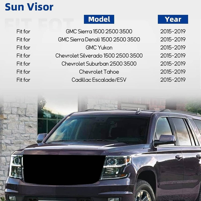 23459643 Right Side Sun Visor for Chevrolet Silverado 1500 2500 3500 2015-2019