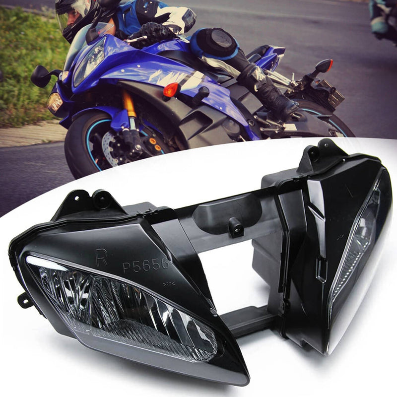 Front Headlight Headlamp for Yamaha YZF R6 YZFR6 2006-2007 Black ABS