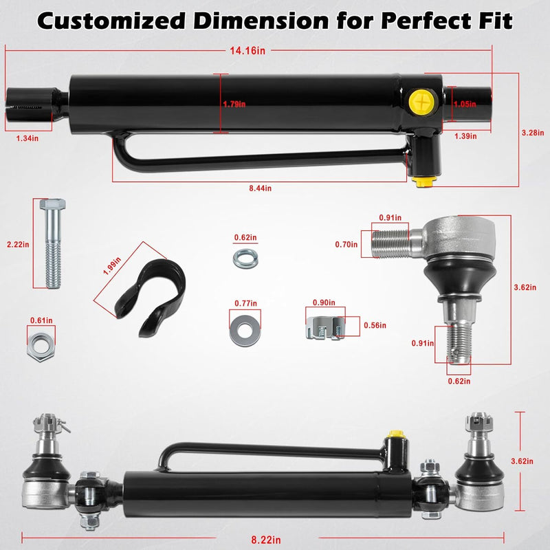 D128454 Power Steering Cylinder for Case 480C 480D 580C 580D 480F 580SE 584E