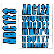 DURAFORCE Boat Registration Decals Letters And Numbers Stickers A-Z & 0-9 Blue 4 Sets