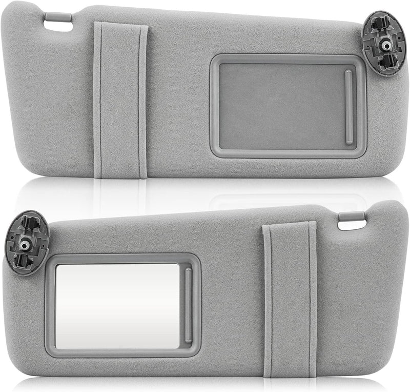 Sun Visor Pair Left Right Without Sunroof for Toyota Camry 2007-2011 Gray