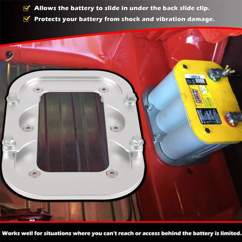 Billet Aluminum Battery Relocation Tray for Optima Battery 34/78