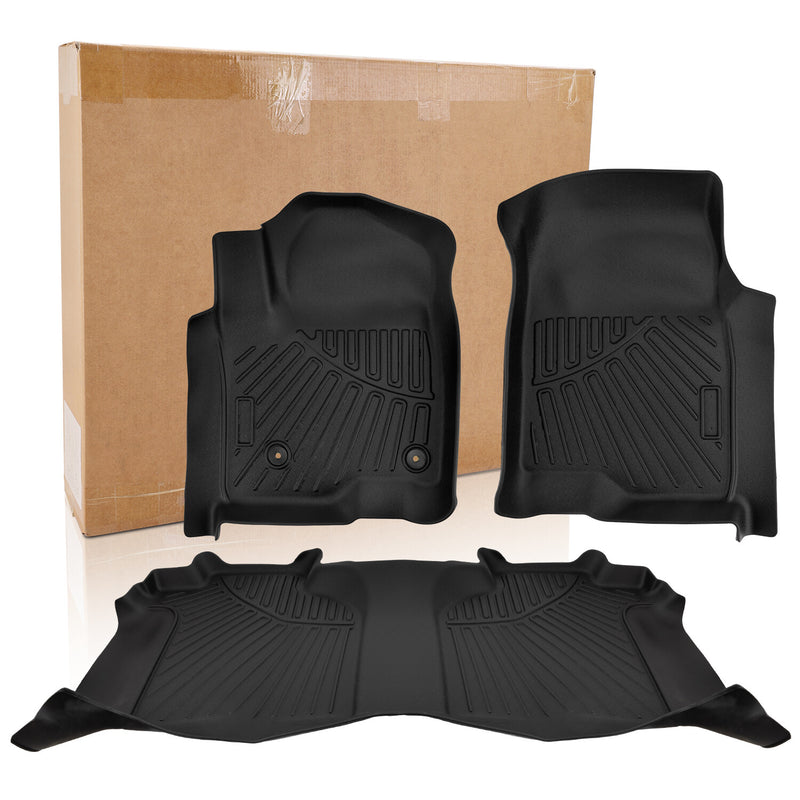 All Weather Floor Mats for 2020-2024 Chevrolet Silverado 2500HD 3500HD Crew Cab
