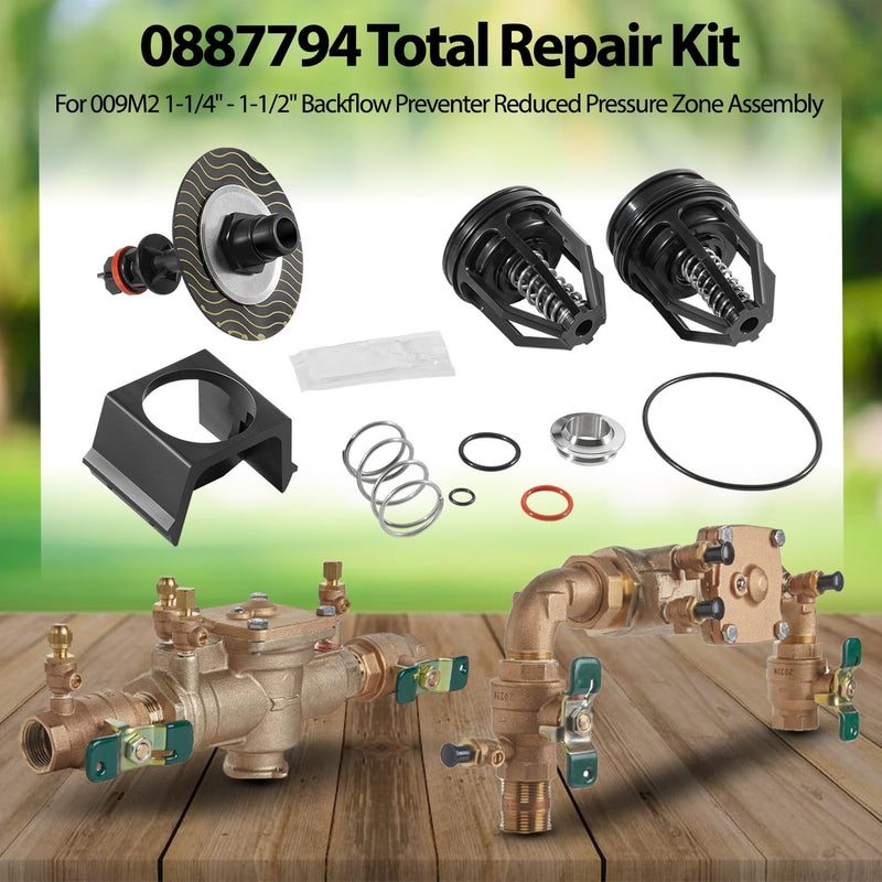 0887794 009M2 Reduced Pressure Zone Total Repair Kit for Watts 1-1/4" 1-1/2