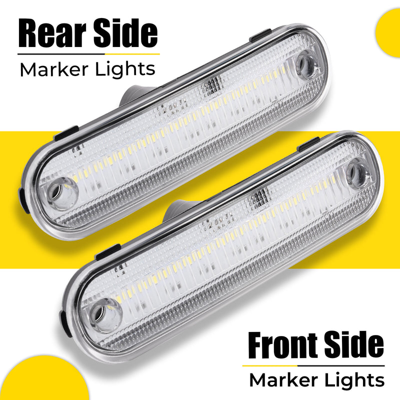 Clear Front Rear LED Side Marker Light for Mazda Miata MX-5 1990-2005 4PCS