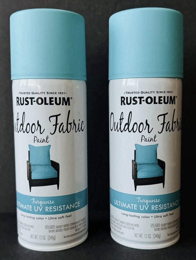 358842 Outdoor Fabric Paint for Rust Oleum Turquoise 12oz 2 Pack