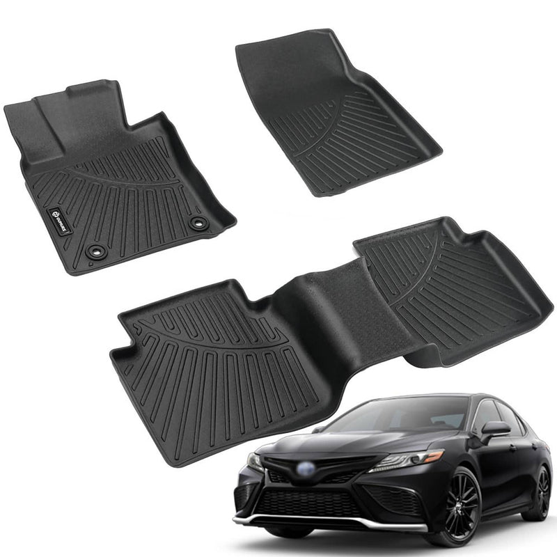 Floor Mats Liner TPE All Weather Protection for Toyota Camry Gas FWD 2018-2024