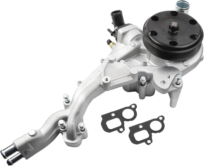 Water Pump with Thermostat for Chevy Silverado 1500 GMC Sierra Cadillac CTS 14-2