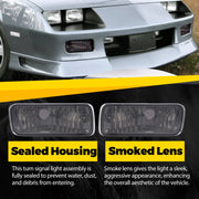 DURAFORCE Smoke Lens Bumper Turn Signal Light Assembly for Chevy Camaro 1985-1992