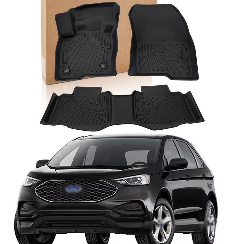 All Weather Cargo TPE Liner Floor Mats for Ford Edge 2015-2024 Front Rear Set