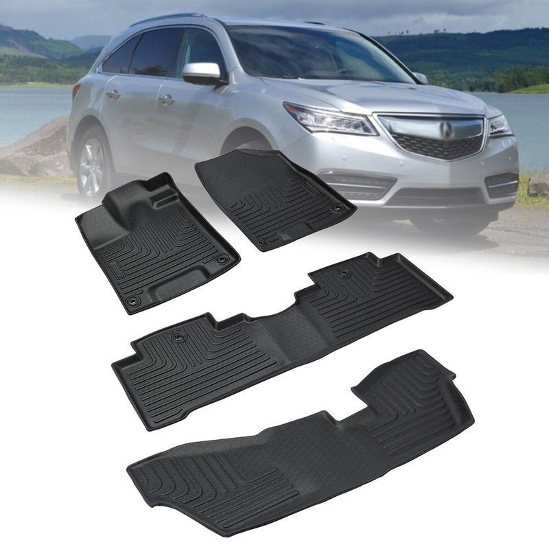 Car Floor Mats Liner for Acura MDX 2014-2020 TPE Rubber Set
