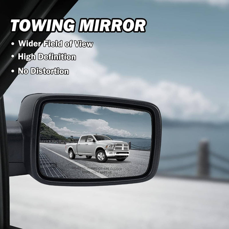 Chrome Power Folding Heated Right Mirror LED Signal for 2013-2019 Dodge Ram 1500