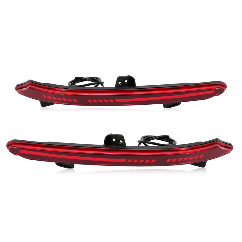 DURAFORCE Rear Bumper Lamp Red LED Reflector Tail Light for Honda Accord 2018 2019-2022