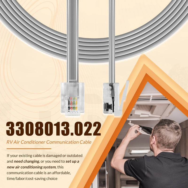 3308013.022 40' RV Air Conditioner Communication Cable for Dometic Multi-Zone