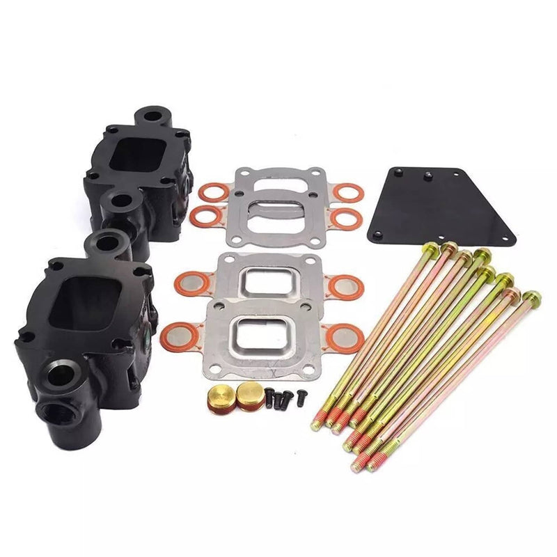 DURAFORCE 864929A4 3 Inch Dry Joint Exhaust Closed Cooling Spacer Kit for Mercruiser V6 V8