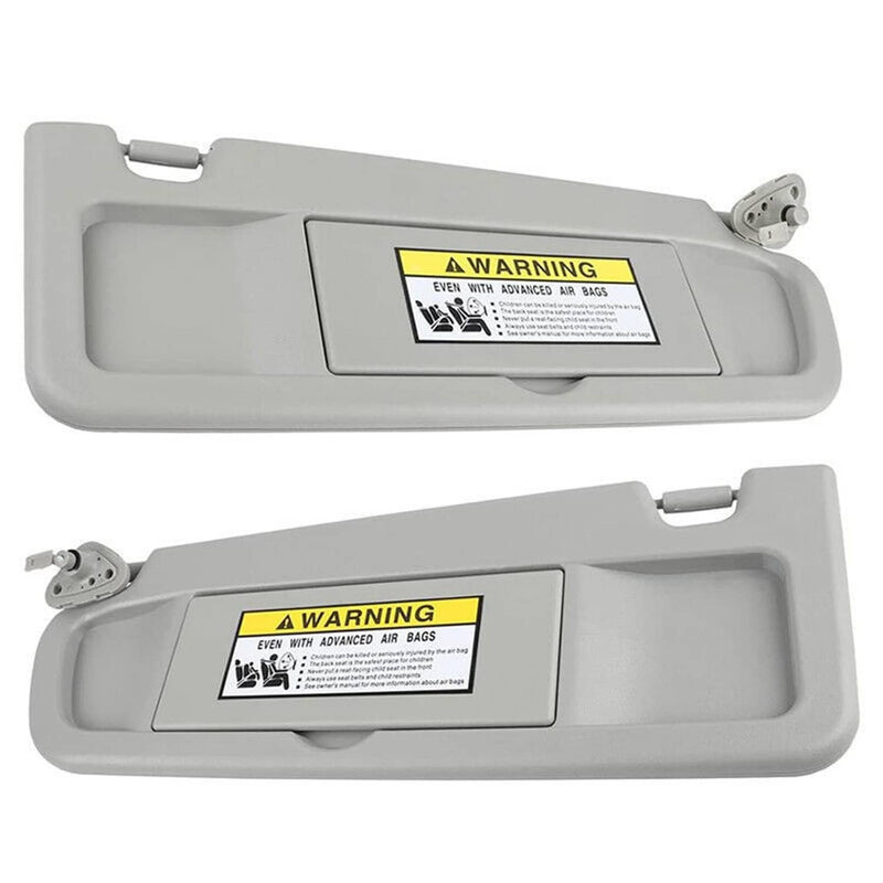 Driver & Passenger Side Light Gray Sun Visor for Honda Civic 2006-2011 Pair
