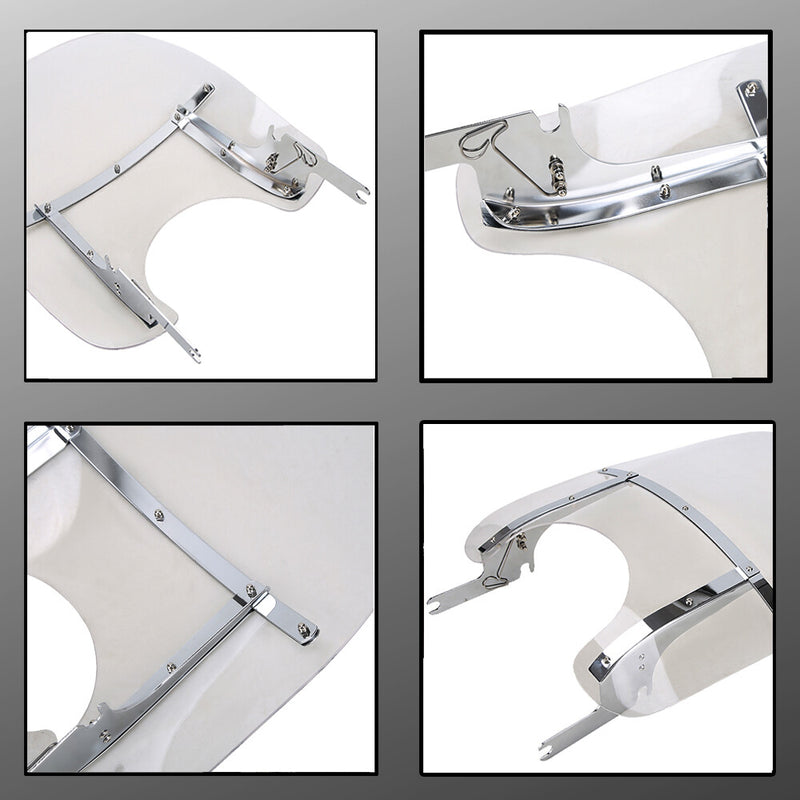 Clear Windshield Windscreen with Bracket for Harley Touring Road King 94-24