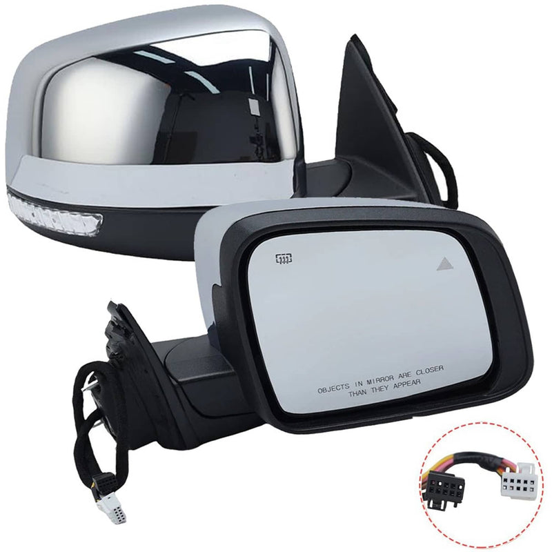 Passenger Side Manual Fold Mirror Blind Spot for Jeep Grand Cherokee 2011-2022