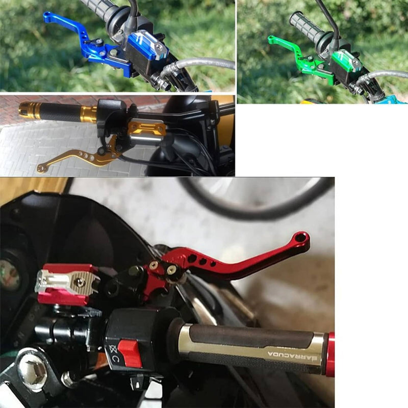 Universal Motorcycle 7/8" CNC Brake Clutch Master Cylinder Lever Set Reservoir