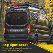 DURAFORCE LED Third Brake Light Trim Cover Cargo for Ford Transit 2018 2019-2020 Black