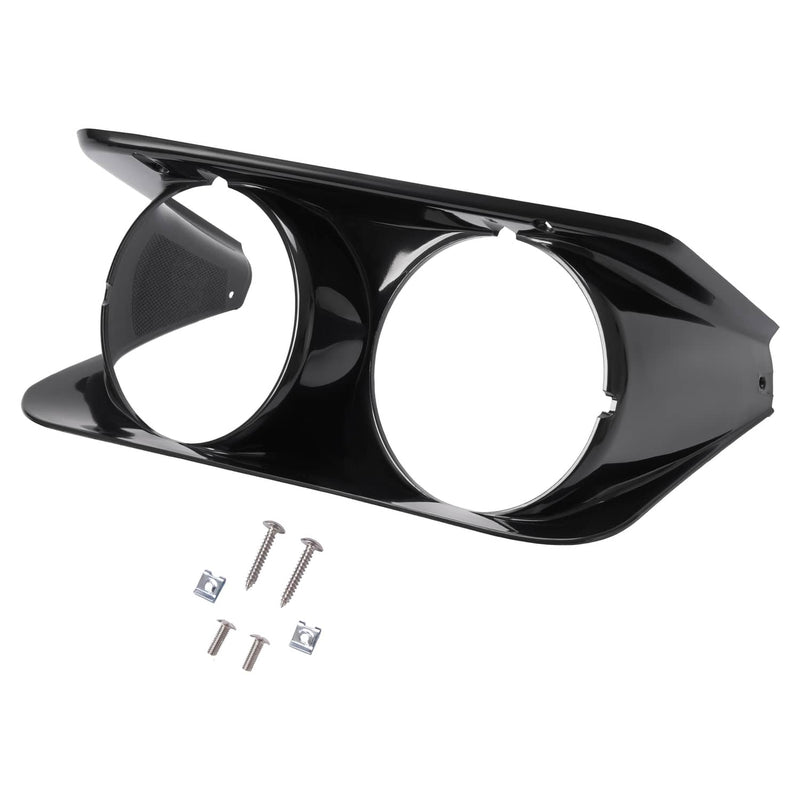 DURAFORCE Black Headlight Bezel Trim Driver Side LH for Chevrolet C3 Corvette 1968-1982