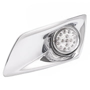 DURAFORCE Left LED Fog Light Lamp with Chrome Bezel Clear Lens for Kenworth T660 2007-2017