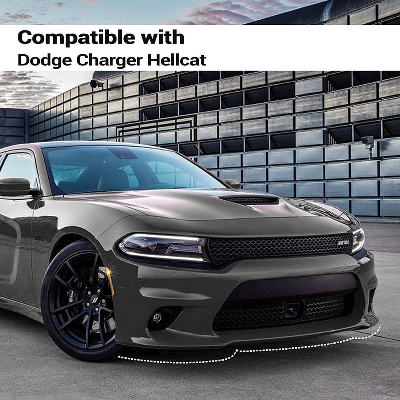 Front Bumper Lip Splitter Trim Cover for Dodge Charger SRT Scat 2015-2021 Black
