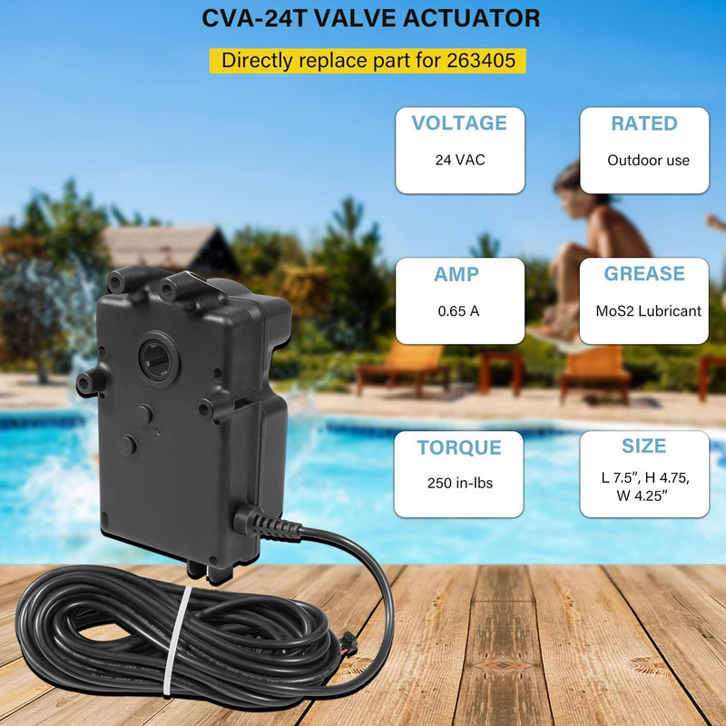 263045 CVA24 Valve Actuator for Pentair 3-Port Valve 180° for Jandy for Hayward